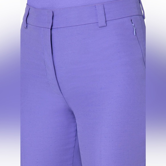 Akris Maxima Silk Blend Cuffed Crop Pant Size 10 - Picture 7 of 8